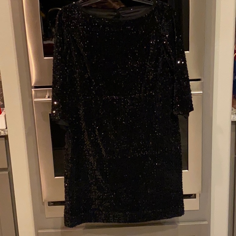 Black Sequin Semi Formal Dress